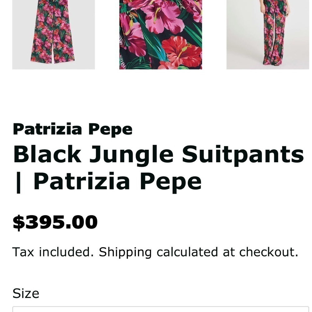Patrizia Pepe pink green black floral off the shoulder jumpsuit $395 size 44 - Picture 4 of 6